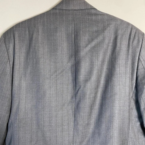 Lauren Ralph Lauren Pinstripe Wool Sport Coat Dinner Jacket Blazer Mens 42R Gray - Picture 10 of 14